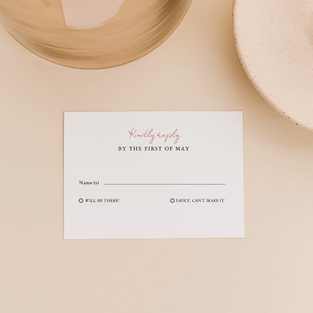 Romantic Rose Wedding Response Card (Creator Uploaded)