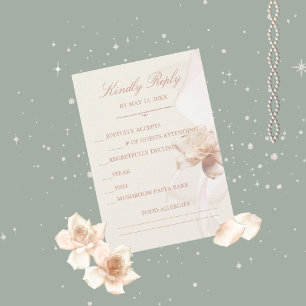 Romantic Rose Wedding RSVP Cards