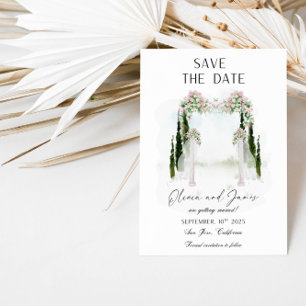 Romantic Roses Arch Save the Date Wedding Invitation