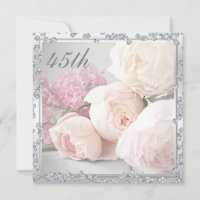 Romantic Roses & Diamonds 45th Birthday Party