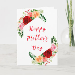 Romantic Roses Floral Happy Mother's Day Card