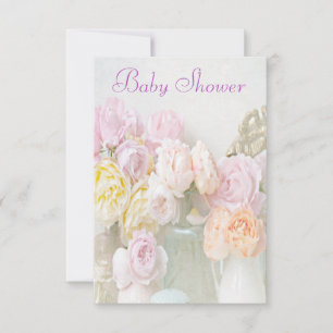 Romantic Roses in Jars Baby Shower Invitation