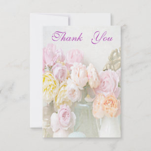 Romantic Roses in Jars Thank You Card