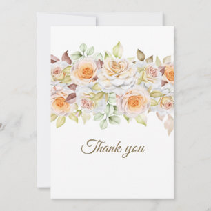 Romantic Roses Thank You Card