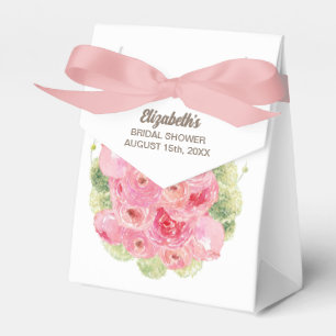 Romantic Roses Watercolor Bridal Shower Favour Box