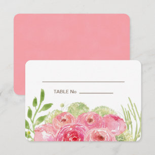 Romantic Roses Wedding Table Place Card