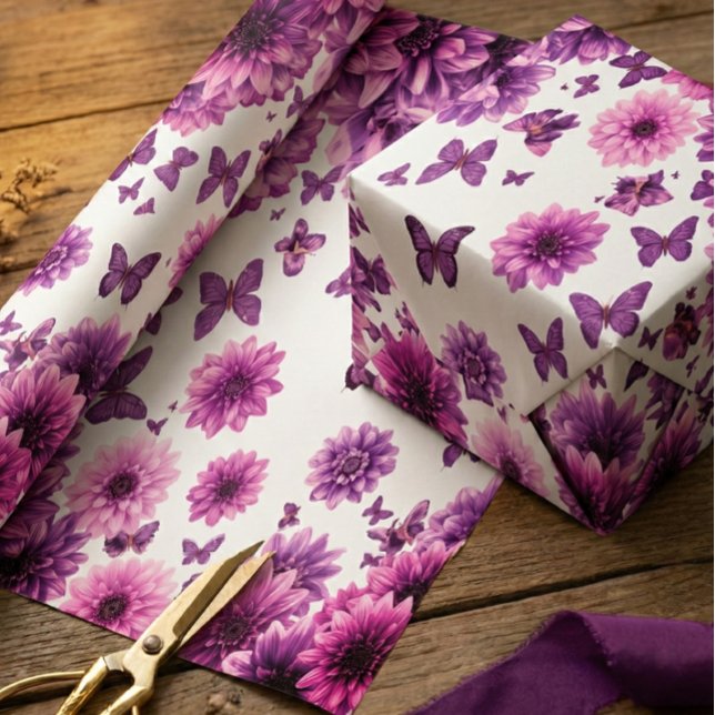 Romantic Rosy Floral Wrapping Paper (Creator Uploaded)