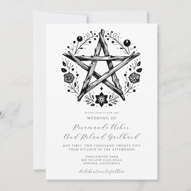 Romantic Rustic Nature Wedding Invitation (Front)