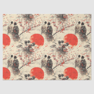 Romantic Sakura Kimono Couple Pattern (3) Tissue Paper