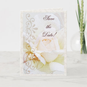 Romantic Save the Date card with Text