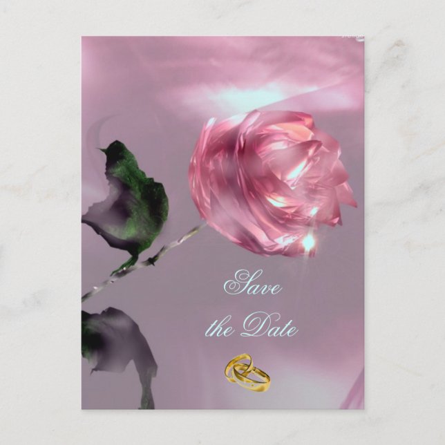 Romantic Save the Date Postcard (Front)