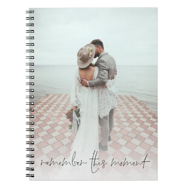 Romantic Saying 2 Photos Remember This Moment Notebook (Front)