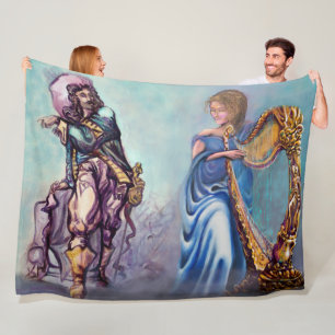 Romantic Scene Map Fleece Blanket