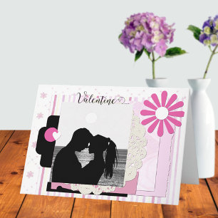Romantic Scrapbook Photo Valentine Card