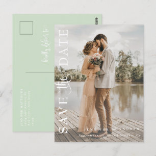 Romantic Script   Calligraphy Save the Date Postcard