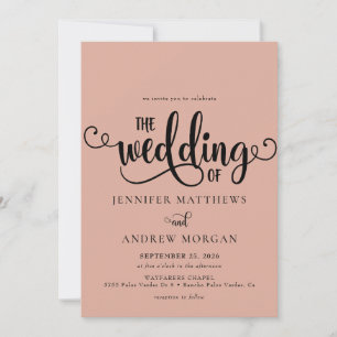 Romantic Script   Calligraphy Wedding Invitations