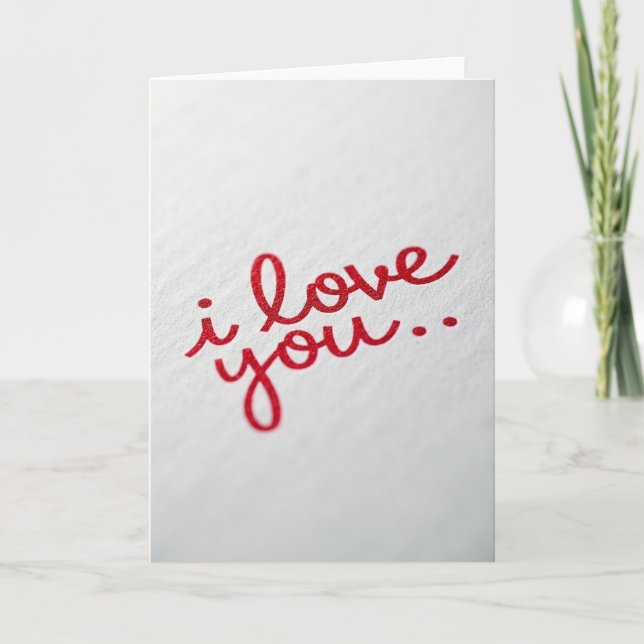 Romantic Script Love Sparkle Card (Front)