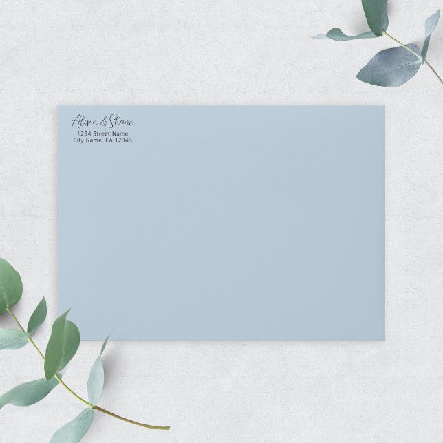 Romantic Script Wedding Return Address Self-inking Stamp (Creator Uploaded)