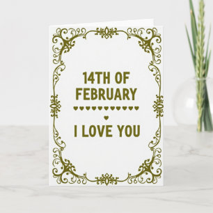 Romantic Scroll I Love You Card