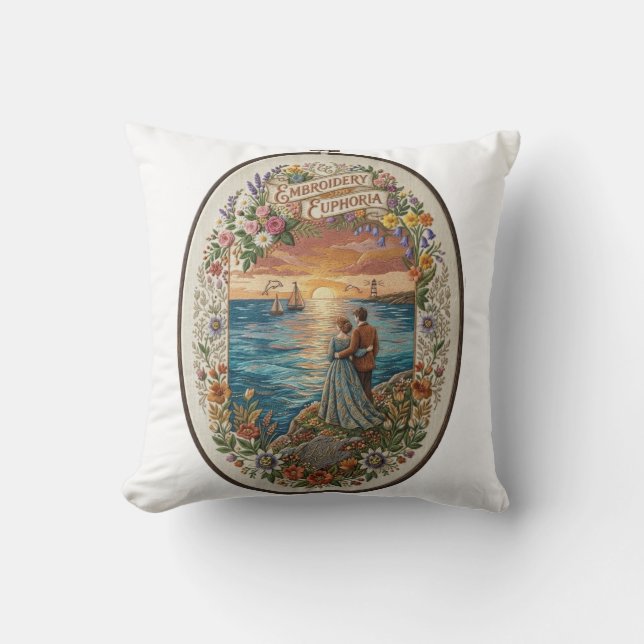 Romantic Seascape Cushion (Front)
