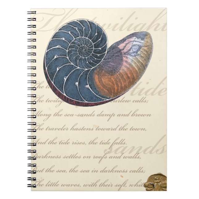 Romantic Seashell Notebook (Front)