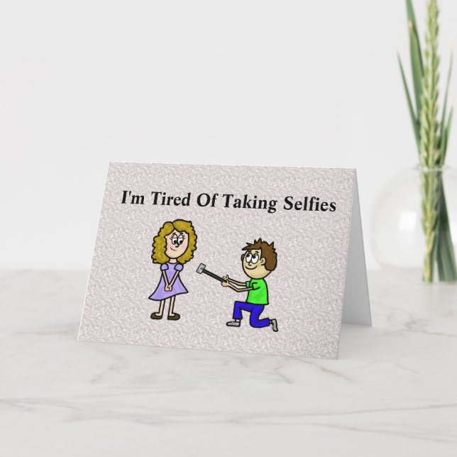 Romantic  Selfies Couple's Love Card (Front)