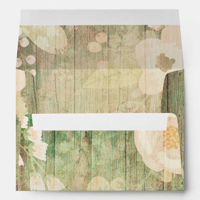 Romantic Shabby Chic Florals Envelopes (Back (Bottom))