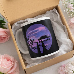 Romantic  Silhouette AsianMoonlight Love Story art Large Coffee Mug