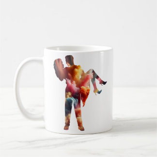 Romantic Silhouette Love Explosion Mug – Vibrant A