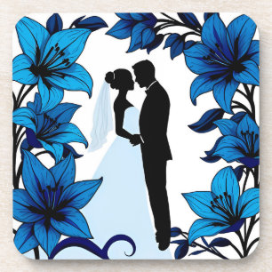 Romantic Silhouette of a Couple Coaster
