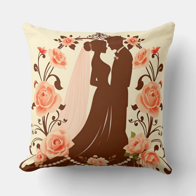 Romantic Silhouette of a Couple Cushion (Front)