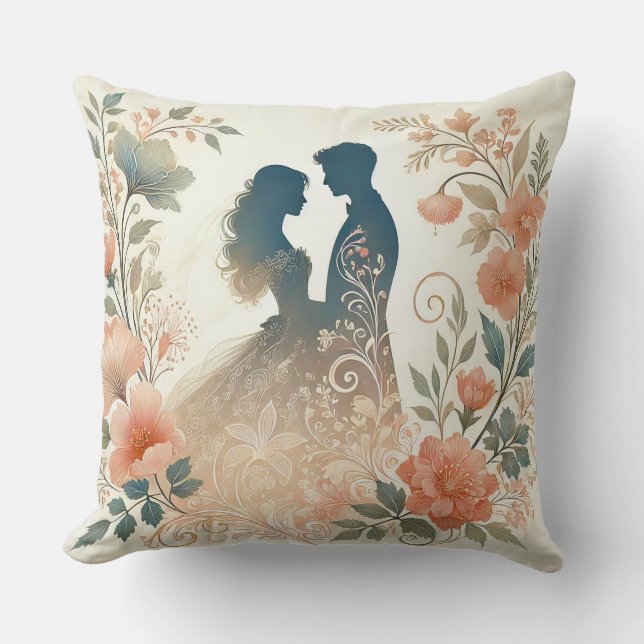 Romantic Silhouette of a Couple Cushion (Front)