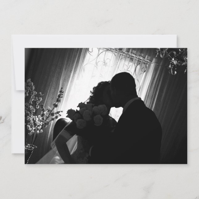 Romantic silhouette on wedding invitation (Front)