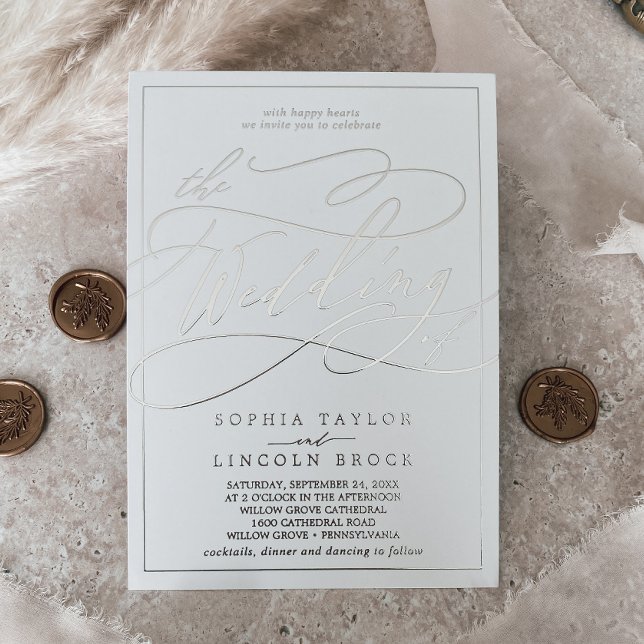 Romantic Silver Foil Calligraphy | Frame Wedding (Creator Uploaded)
