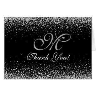 Romantic Silver Glitter Night Sky