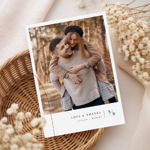 Romantic Simple Typography Photo Wedding Invitation