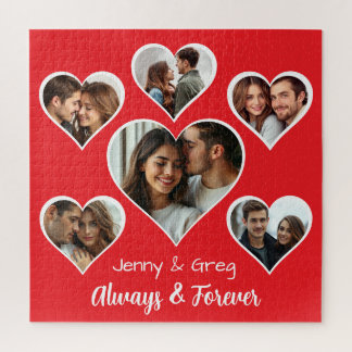 Romantic Six Photo Template  Jigsaw Puzzle