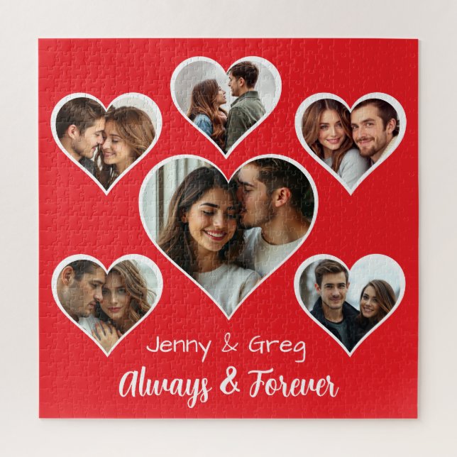 Romantic Six Photo Template  Jigsaw Puzzle (Vertical)