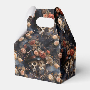 Romantic Skeletons Kissing Gothic Skulls Wedding Favour Box