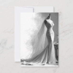 Romantic Sketch RSVP Card – Elegant Vintage Bridal