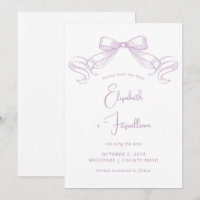 Romantic Sketched Bow | Lilac Tie The Knot