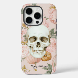 Romantic Skull Floral Halloween Party iPhone 16 Pro Case