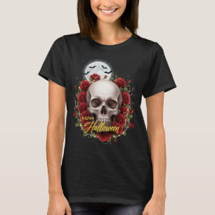Romantic Skull & Roses Halloween Night T-Shirt