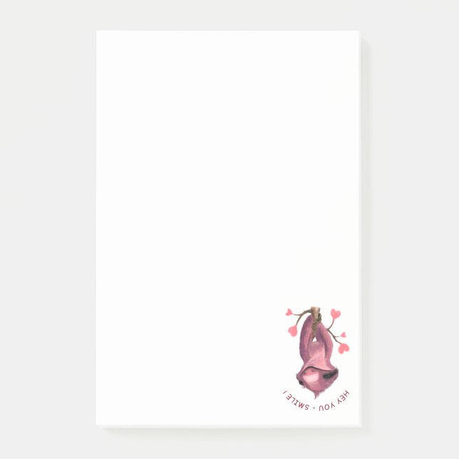 Romantic Sloth Smile Post-it Notes (Front)