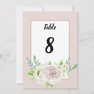 Romantic Soft Mauve Floral Watercolor Rose Wedding Invitation