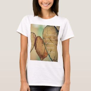 Romantic Soulmate Poem Wood Hearts Graphic T-Shirt