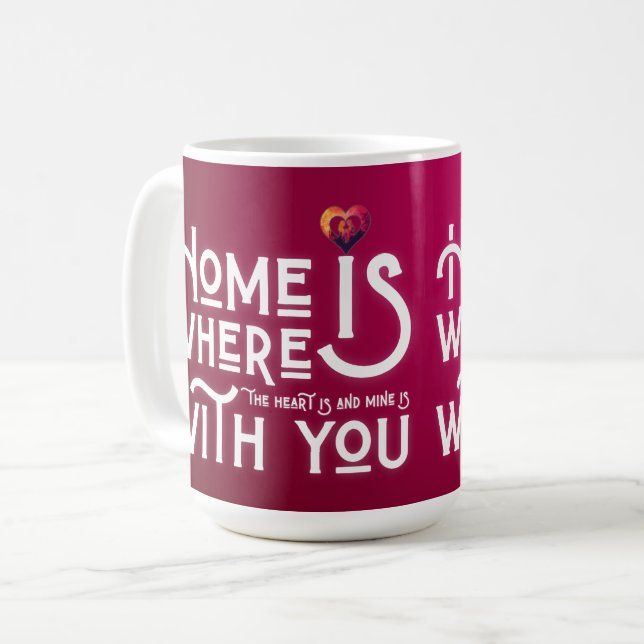 Romantic Soulmate Valentine's Day Two-Tone Mug (Front Left)