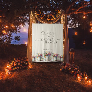 Romantic Spring Flowers Vase Bridal Shower Tapestry