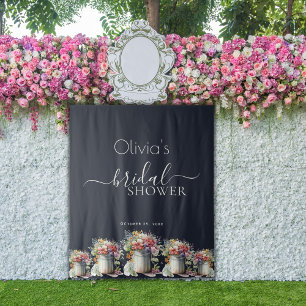 Romantic Spring Flowers Vase Bridal Shower Tapestry