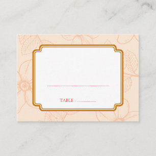 Romantic spring garden floral wedding seating card
